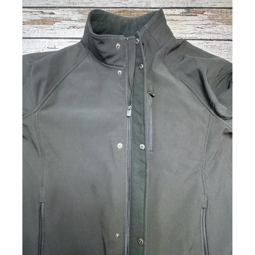 Tumi Black Soft Shell Fleece Lined Jacket Men's Large‎